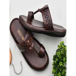 ZIRSQ Men Brown Synthetic Leather Sandals-picture-12