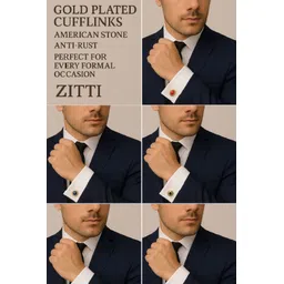 Zitti Metal, Brass Cufflink image 5