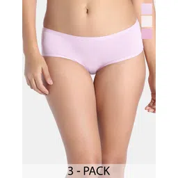 Zivame 3 Solid Cotton Low-rise Inner Elastic Hipster Briefs-picture-13