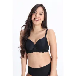 Zivame Anthracite Padded Regular Wired 3-4Th Coverage T-Shirt Bra-image-16