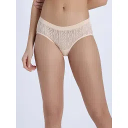 Zivame Beige Regular Fit Self Pattern Panties-picture-20