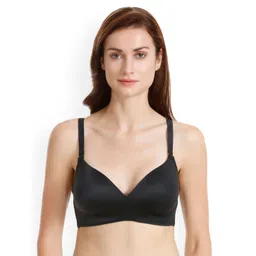 Zivame Black & Black Solid Non-Wired Lightly Padded T-shirt Bra-picture-11