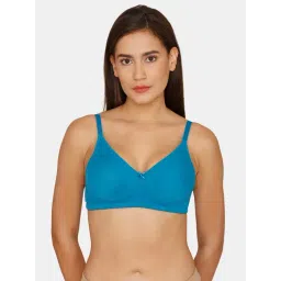 Zivame Blue Non Wired Non Padded Full Coverage Bra-picture-12