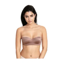 Zivame Brown Non-Wired Padded Tube Bra-picture-45