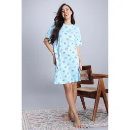 Zivame Mickey Knit Cotton Loungewear Dress - Country Air-picture-31