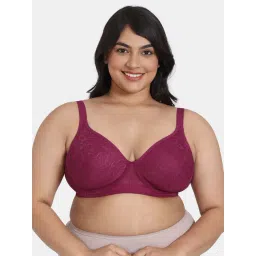 Zivame Purple Half Coverage Under-Wired T-Shirt Bra-picture-5