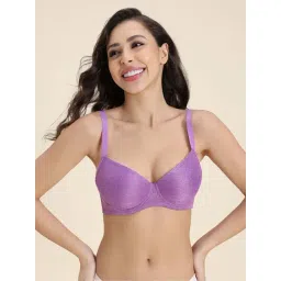 Zivame Purple Regular Fit Self Pattern Bra-picture-45