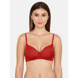 Zivame Red Non Wired Padded T-Shirt Bra-picture-42