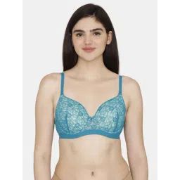Zivame Turquoise Lace Work T-Shirt Bra-picture-42