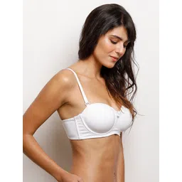 Zivame White Solid Underwired Lightly Padded T-Shirt Bra image 2