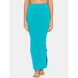 Zivame Women Blue Solid Mermaid Fit Saree Shapewear-picture-24