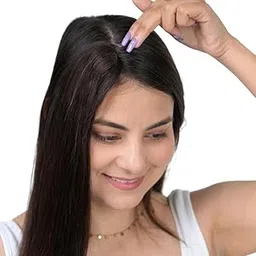 Zivanka Hair Invisible Bounce-Up Hair Patch 1" - Straight/LD 100% Natural Human Hair for Women, Natural Look for Everyday Use (Color - Jet Black) (Size - 12 Inches)-picture-16