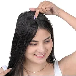 Zivanka Hair Invisible Pro Hair Patch 3" x 2" - Straight 100% Natural Human Hair for Women, Natural Look for Everyday Use (Color - Jet Black) (Size - 12 Inches)-picture-14