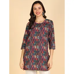 ZNX Clothing Floral Printed Straight Kurti-picture-12