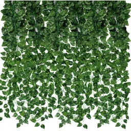 zoanto Pack of 6 Artificial Money Plant Vine,For |Home|Office|Garden| Decoration Green Westeria Artificial Flower-picture-19