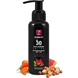 Zobha Sunscreen Lotion SPF 30 – UVA & UVB Protection | Water-Resistant Daily Sunblock for Men & Women | With Shea Butter & Aloe Vera | Non-Greasy, 100ml-picture-48