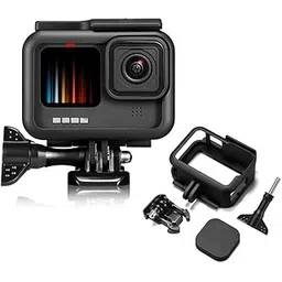 zoduct Go-Pro Hero Shockproof Body Frame Housing Protective Case with Lens Cap Compatible with Hero 9 | 10 | 11 | 12 Action Camera Protective Vlog Cage, Action Camera Accessories (Cover with Lens Cap)-picture-31