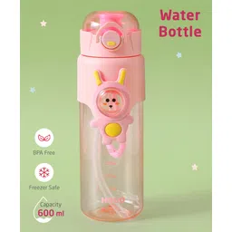 ZOE Leak-Proof & Freezer Safe Sipper Bottle with Astronaut Applique Pink - 600 ml-picture-12