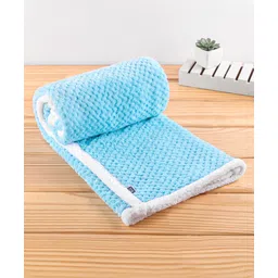 ZOE Supersoft Double Layered Flannel Baby Blanket - Blue image 2