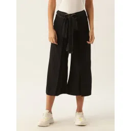 Zoella Black Mid Rise Culottes-picture-10