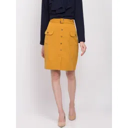 Zoella Mustard Above Knee Skirt-picture-18