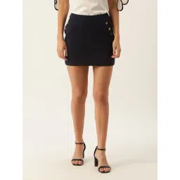 Zoella Navy Above Knee Skirt-picture-30