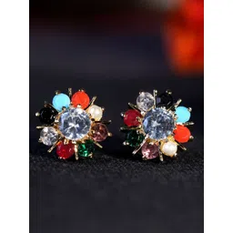 Zoey Gold-Plated Contemporary Studs Earrings-picture-27