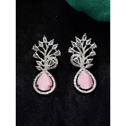 Zoey Rhodium-Plated Contemporary Drop Earrings-picture-25