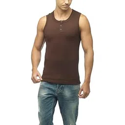 Men's Cotton Solid Vest-image-11