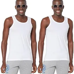 Men's Soft Classic Cotton Solid Vest (Pack of 2)-image-20