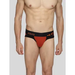 Zoiro Men Colourblocked Mid-Rise Basic Briefs ZO-BRI-1-ROBLK-S-1PC-picture-31