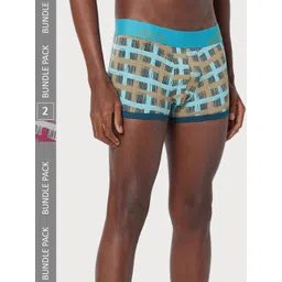 Zoiro Men Pack Of 2 Checked Cotton Trunks-picture-31