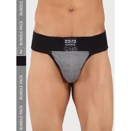 Zoiro Men Pack Of 2 Mid-Rise Basic Briefs-picture-36
