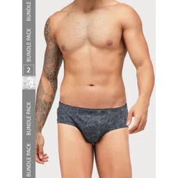 Zoiro Men Pack Of 2 Printed Bio-Wash & Silicon Finish Basic Briefs-picture-25