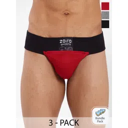 Zoiro Men Pack Of 3 Anti Bacterial Cotton Basic Briefs-picture-41
