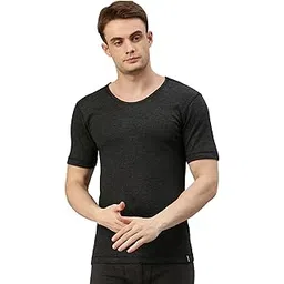 zoiro Men's Cotton Rich, Triple Insulated, Solid, Half Sleeve, Round Neck Fitted Thermal Vest-picture-35