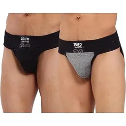 zoiro Men's Cotton Spandex Gym Supporter Brief Innerwear Pack of 2 |Colours May Vary-picture-25