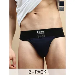 Zoiro Pack Of 2 Anti-Odour & Dry Patch Basic Briefs ZO-BRI-GYMSUP514-NVY-GJ-S-2PC-picture-20