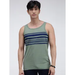 Zoiro Striped Cotton Bio-Polished Innerwear Basic Vest-picture-34