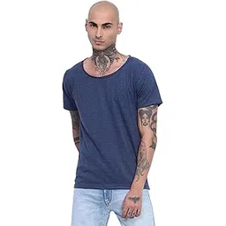 zoldem Men's Cotton Melange Scoop Neck T-Shirt-picture-12