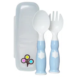ZoLi Ergonomic Fork & Spoon Set With Travel Case - Mist Blue-picture-17