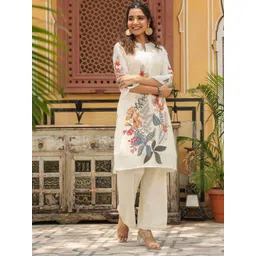 Zolo Label Floral Design Printed Tunic With Palazzo Co-Ords-picture-18