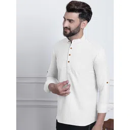 Zombom Men Mandarin Collar Kurta-picture-34