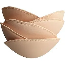 zoobe enterprise 3 Pairs Round Soft Bra Inserts Pads Removable Sport Bra Cups Inserts Mastectomy Bra Inserts for Bikini Top Swimsuit Multicolour-picture-3