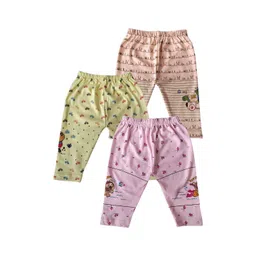Zoom Minimondo Infant Kids Pack Of 3 Printed Cotton Track Pants-picture-38