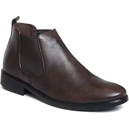 Chelsea Boots For Men ZA-1133 | Genuine leather anti-slip ankle length shoes-image-36
