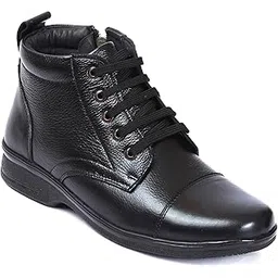 zoom shoes Genuine Leather Boot for men High Ankle Formal Casual Boot With Laces for Adults Super comfortable with Lightweight and Slip Resistant Sole A-1165-picture-22