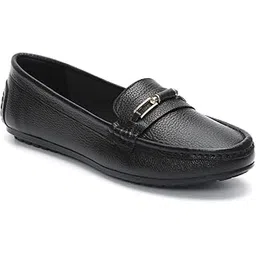 zoom shoes Genuine Leather Loafers for Women ZAFR-01 | Anti-Slip Sole, Memory Cushion Padded Insole and Odour Proof Bellies for Casual, Party, and Formal Wear-picture-35