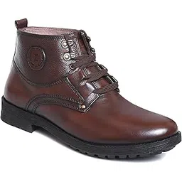 zoom shoes Genuine Leather Men's Ankle Boots With Laces ZA-4701 for office/party/hiking | Tinted Leather With ankle support and Lightweight and Slip Resistant Sole-picture-18
