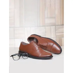 Zoom Shoes Men Genuine Leather Lace-Up Formal Oxfords-image-11